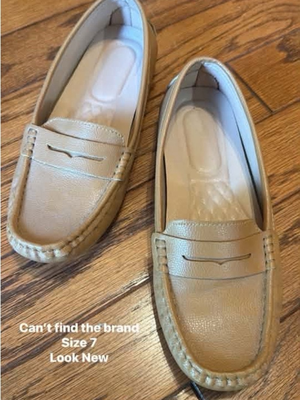 Classic Women's Tan Leather Penny Loafers - Size 7